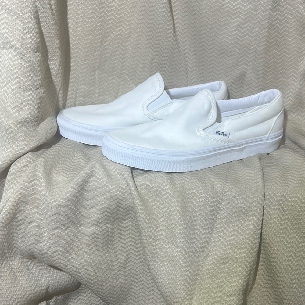 White Slip-On Sneakers